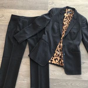 Dolce & Gabbana pinstripe charcoal pant suit